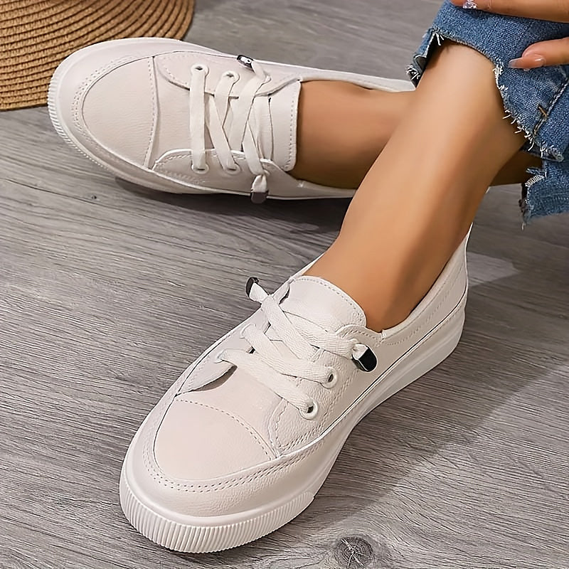 Classic low-top lace-up sneakers, front view