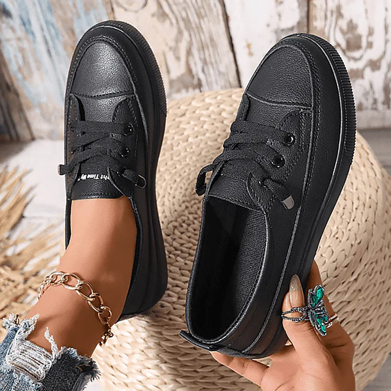 Classic low-top lace-up sneakers, top view