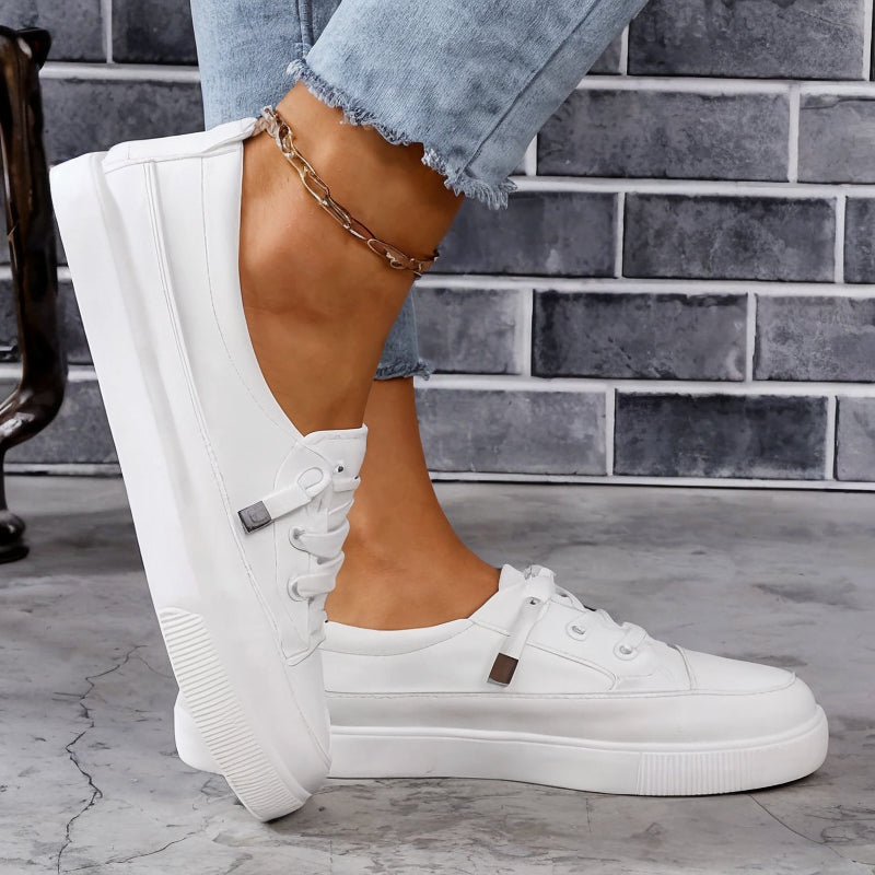 Classic low-top lace-up sneakers, back view