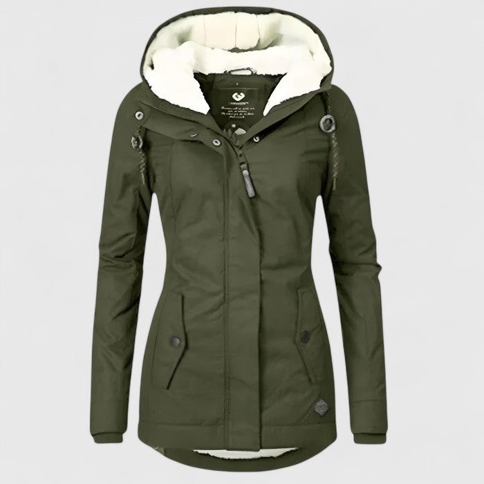 Hooded lined rain jacket, detail of the sleeve