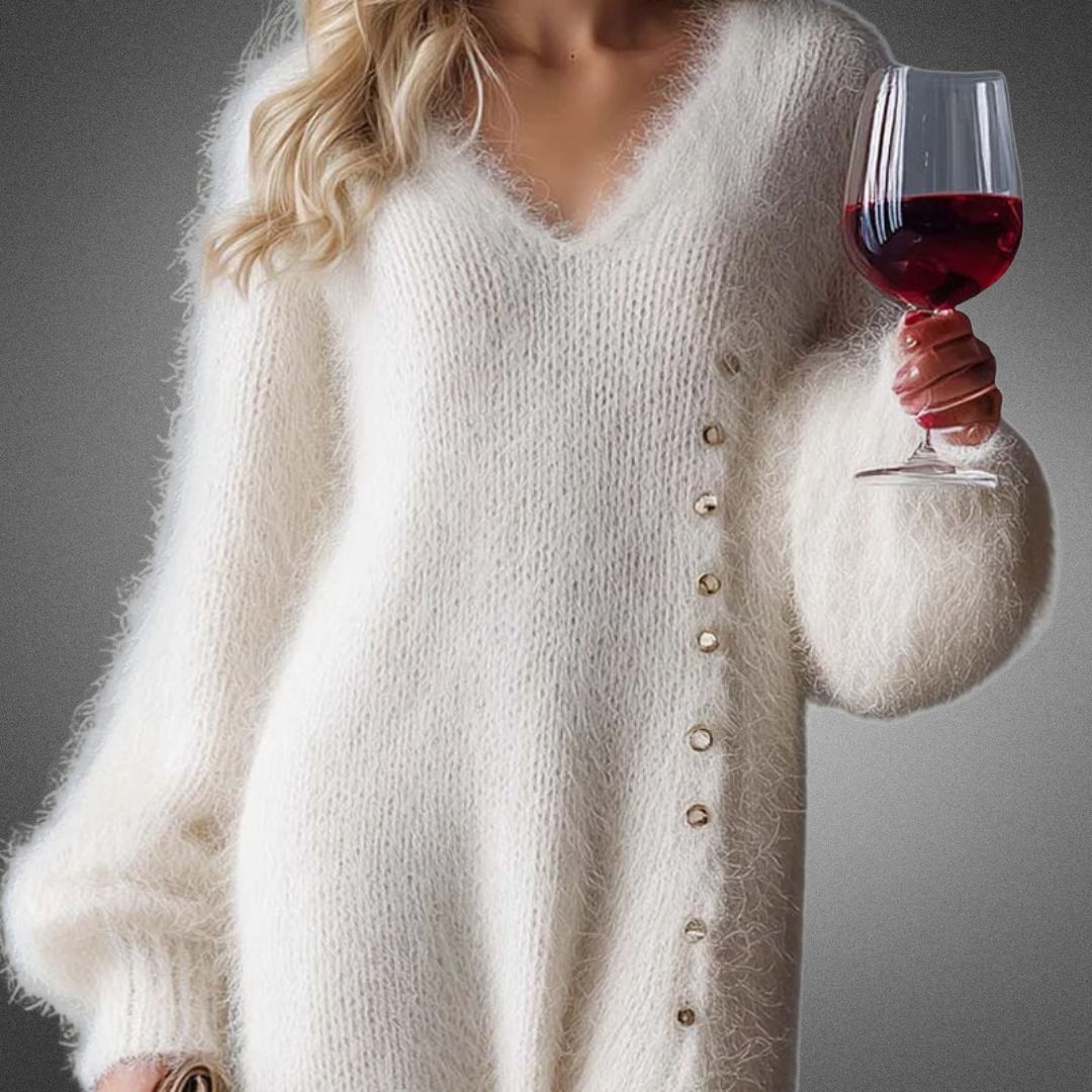 Jocasta balloon-sleeve knit maxi sweater dress, view 2