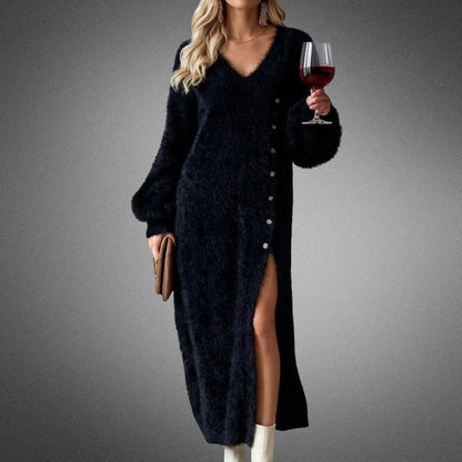 Jocasta balloon-sleeve knit maxi sweater dress, view 4