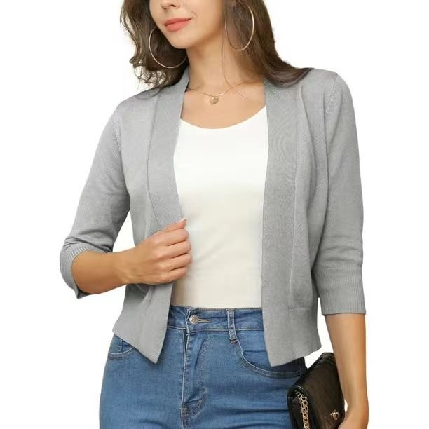 Open-front cardigan, colour variation