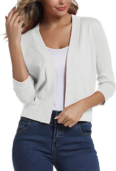 Open-front cardigan, colour variation
