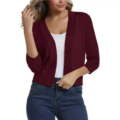 Three-quarter sleeve cardigan, colour variation