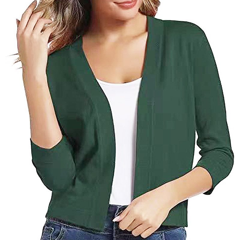 Open-front cardigan, colour variation