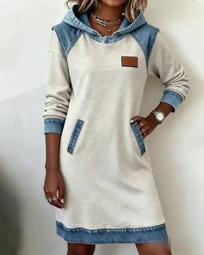 Halcyne | Hooded Long-Sleeve Midi Dress