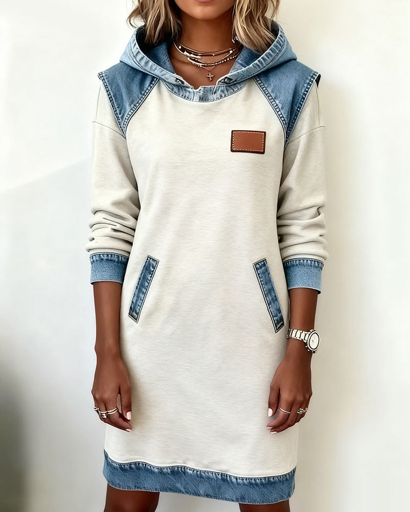 Halcyne | Hooded Long-Sleeve Midi Dress