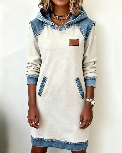 Halcyne | Hooded Long-Sleeve Midi Dress