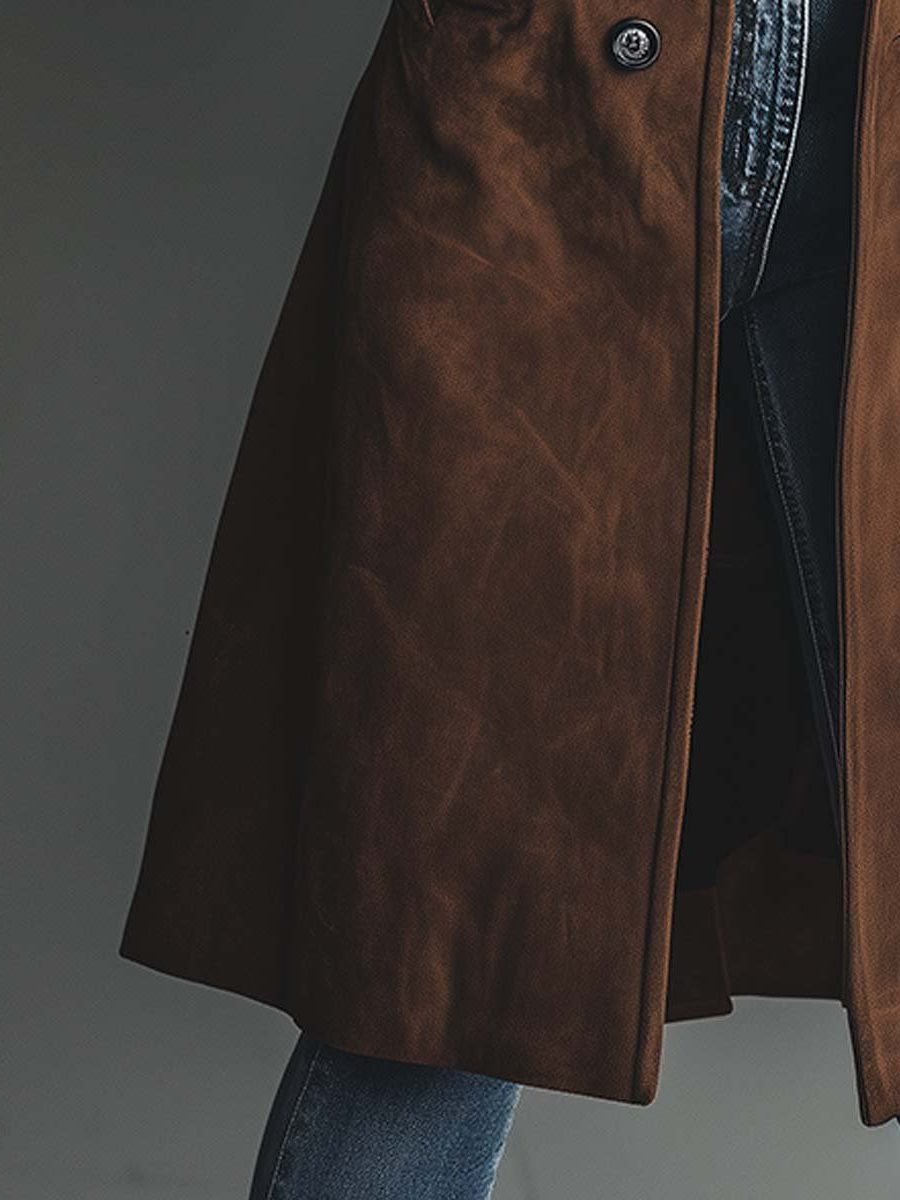 Belted longline trench coat for women view 2