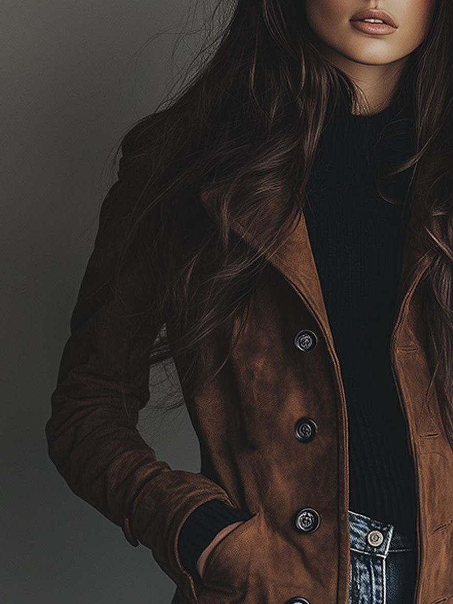 Belted longline trench coat for women view 5