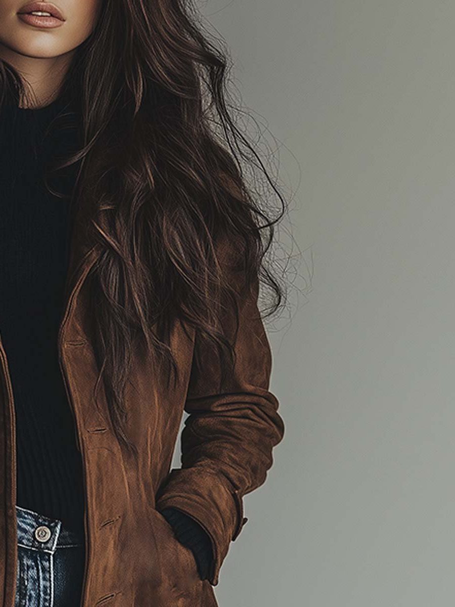 Belted longline trench coat for women view 6