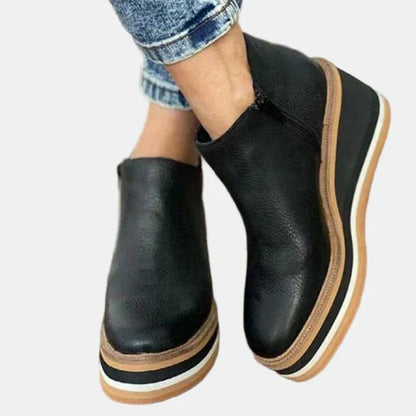 Classic block-heel ankle boots for women view 3