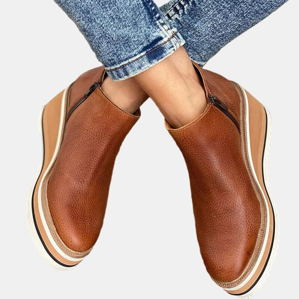 Classic block-heel ankle boots for women view 6