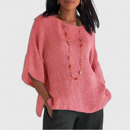 Perrette women's relaxed three-quarter sleeve blouse