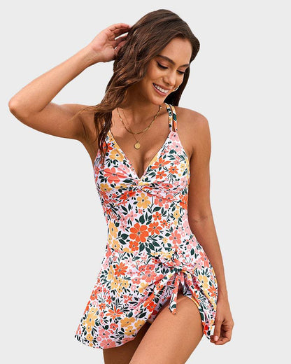Holland | Tummy Control Swim Dress with Front Knot