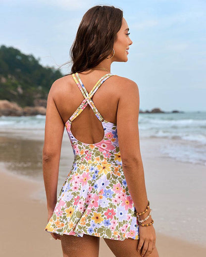 Holland | Tummy Control Swim Dress with Front Knot
