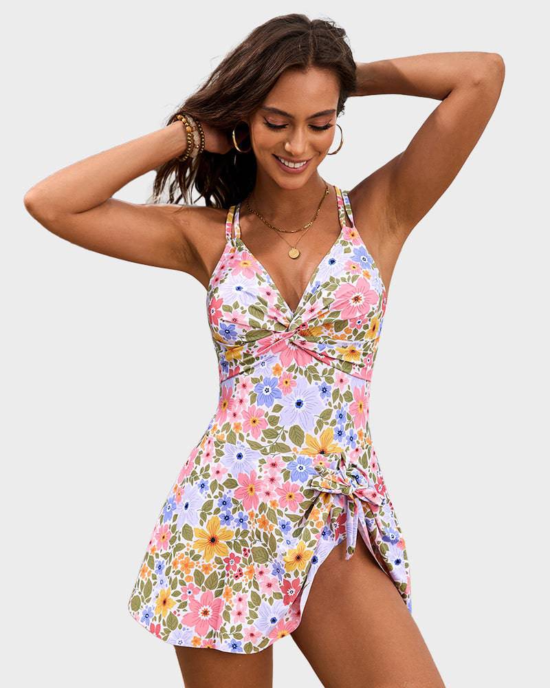 Holland | Tummy Control Swim Dress with Front Knot