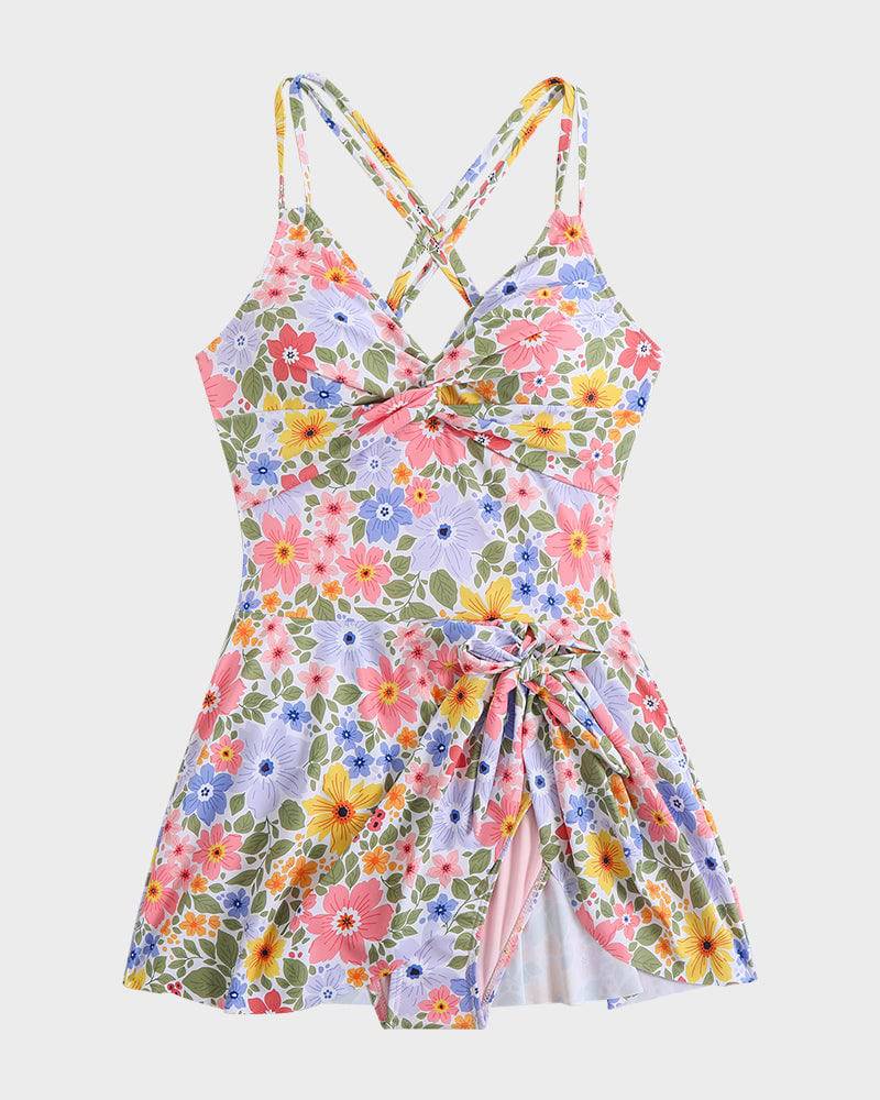 Holland | Tummy Control Swim Dress with Front Knot