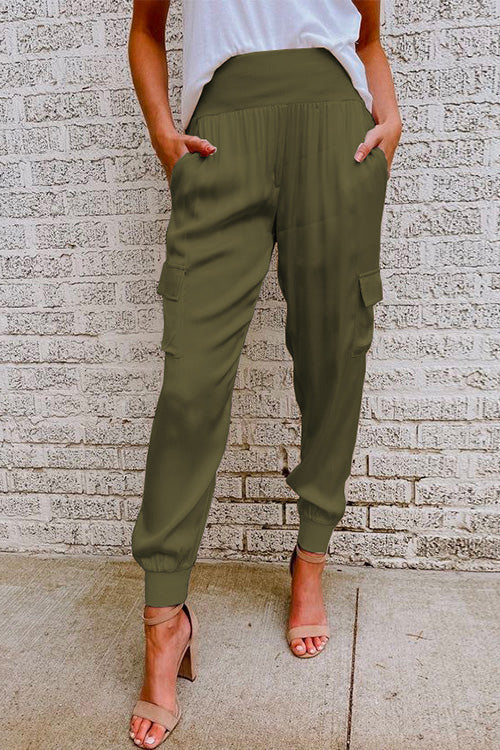 Cargo trousers showing side flap pocket