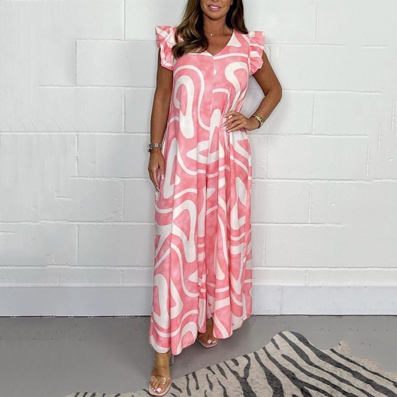 Relaxed wide-leg jumpsuit full-length view