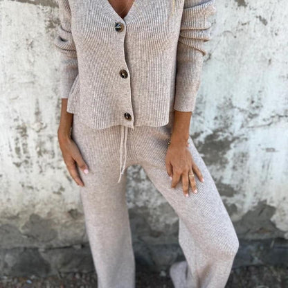 Cardigan showing long sleeve and open front