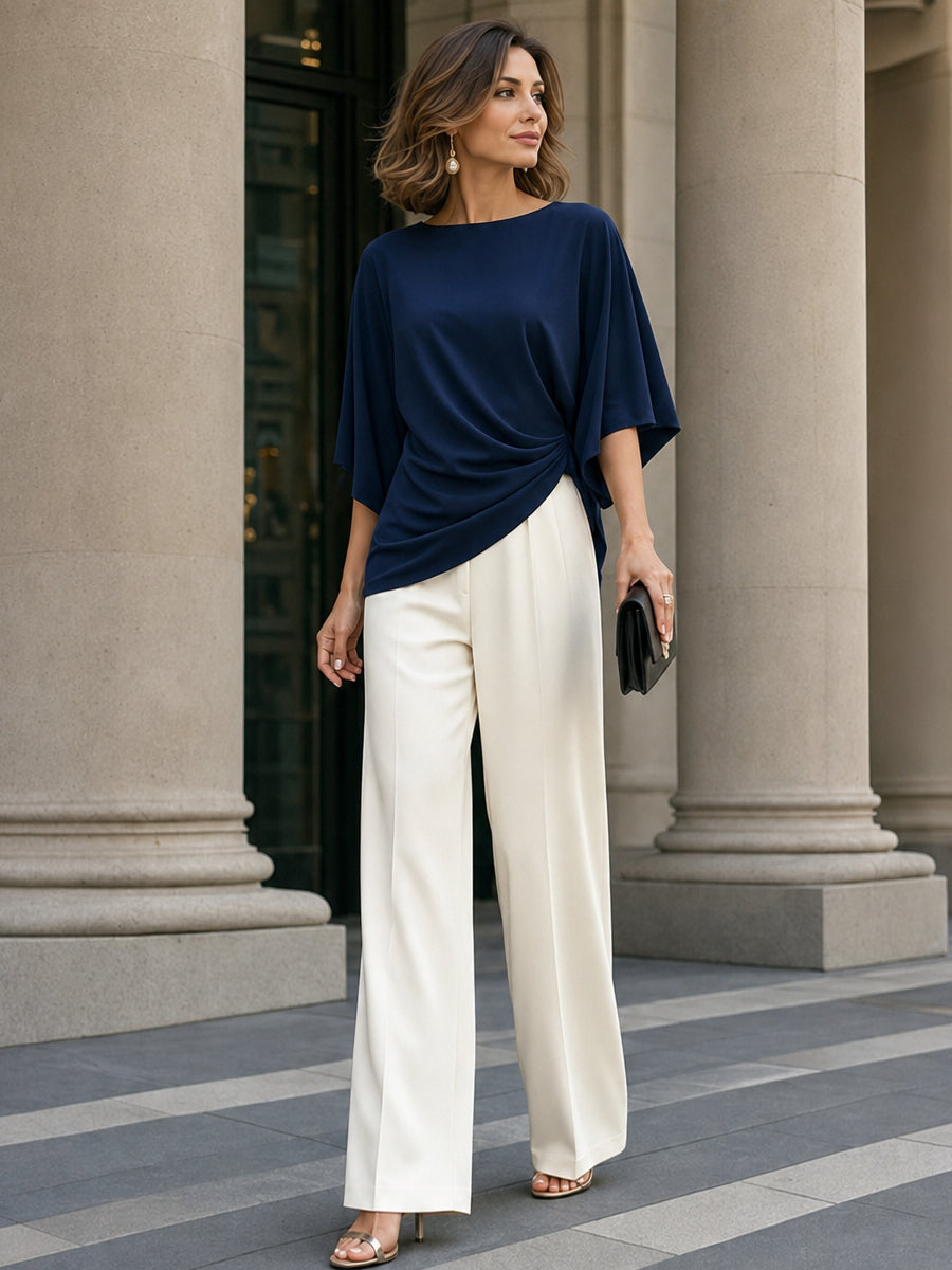 Cape-sleeve two-piece set, view 15