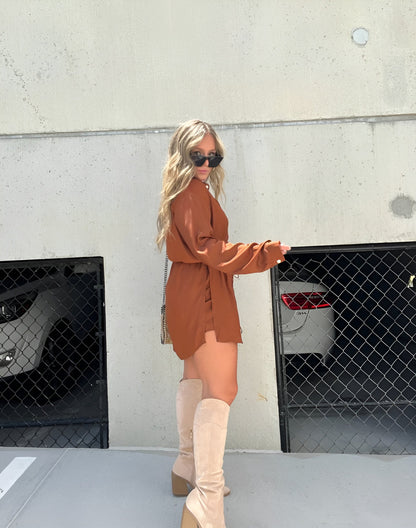 Emeline | Long-Sleeve Button-Down Shirt Dress