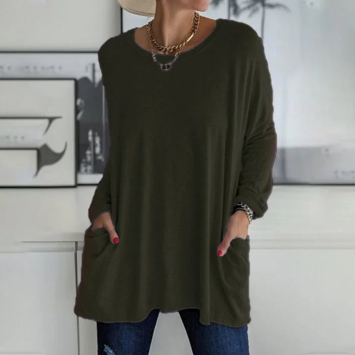 Oversized long sleeve tunic top, additional view
