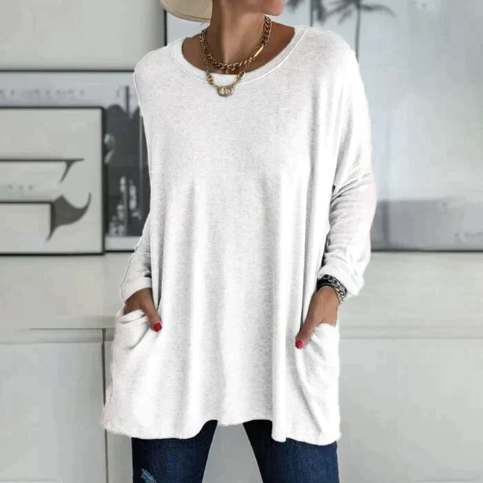 Tunic top shown on model