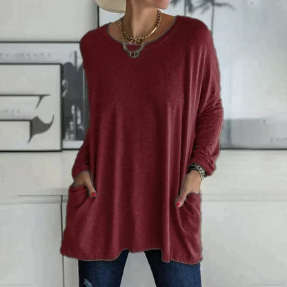 Tunic top showing sleeve detail