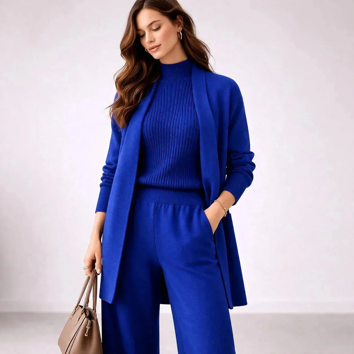 Franvelle | Mock-Neck Three-Piece Lounge Set