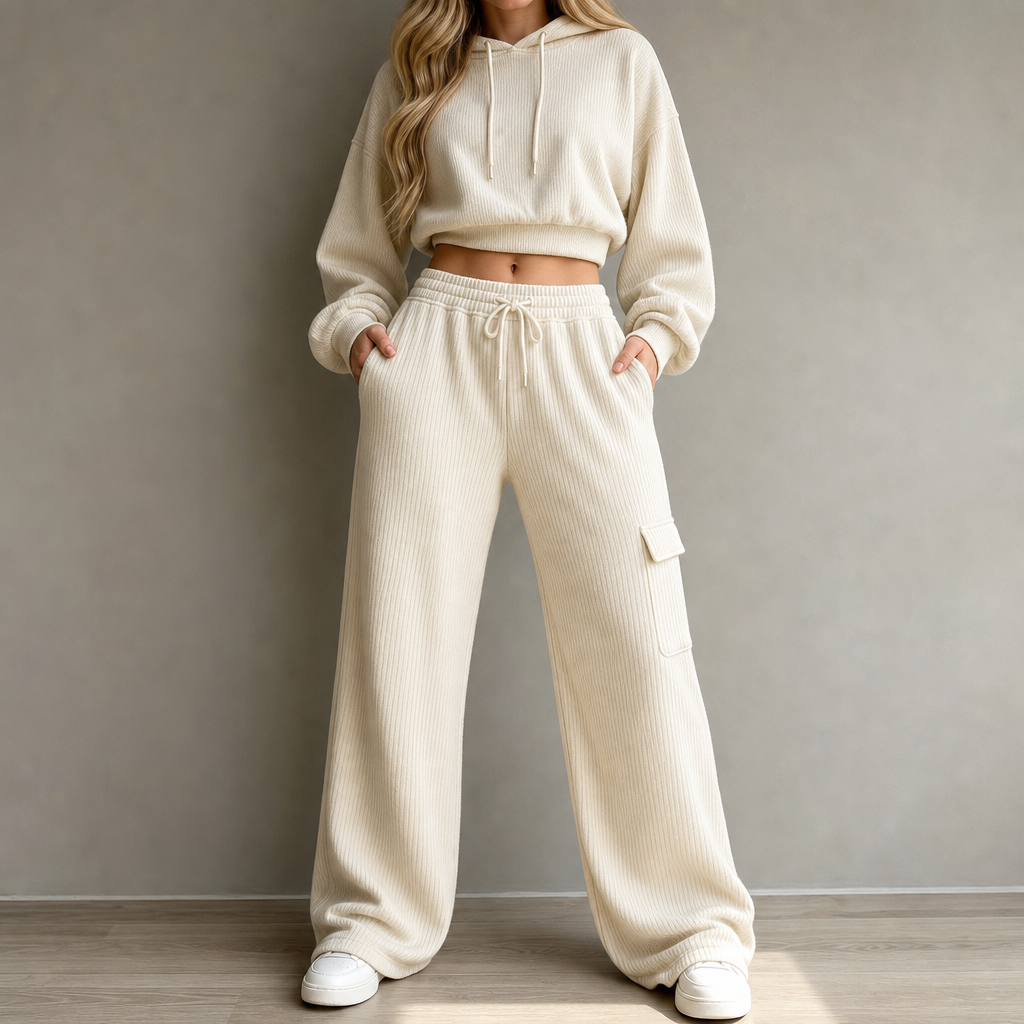 High-waist wide-leg pants for women