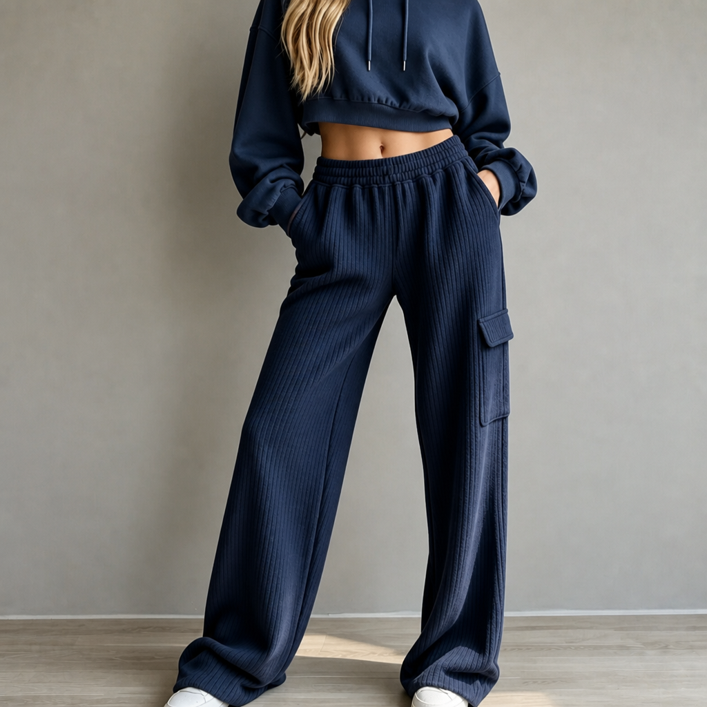 High-waist wide-leg pants for women view 14