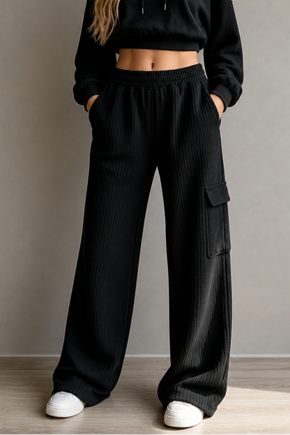 High-waist wide-leg pants for women view 15