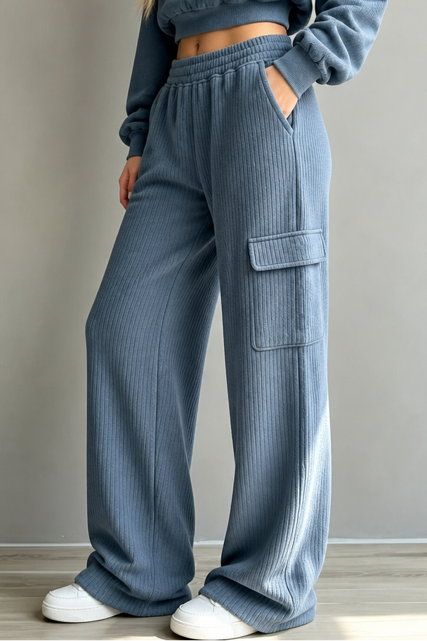 High-waist wide-leg pants for women view 16