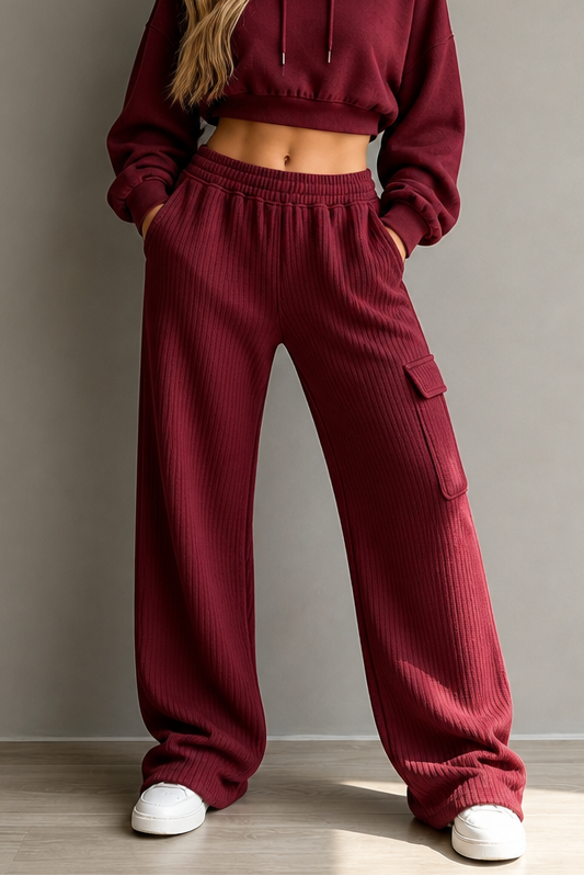 High-waist wide-leg pants for women view 17
