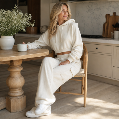 High-waist wide-leg pants for women view 3