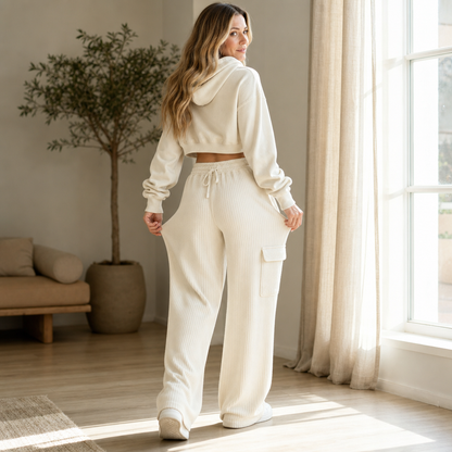 High-waist wide-leg pants for women view 6