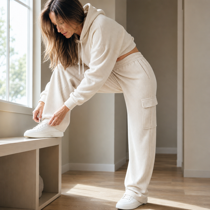High-waist wide-leg pants for women view 7