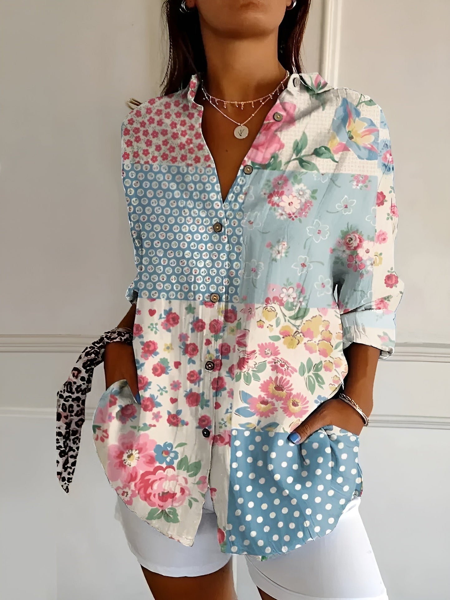 Hannah | Chic Printed Relaxed Blouse