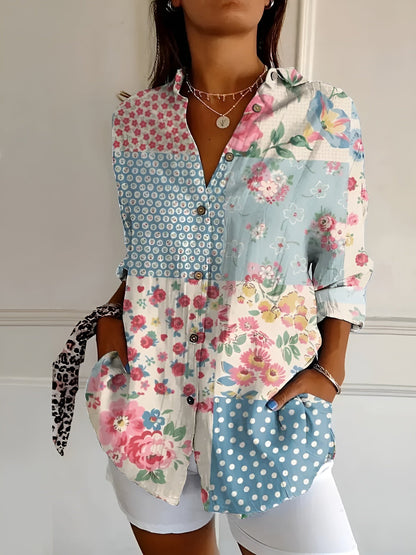 Hannah | Chic Printed Relaxed Blouse