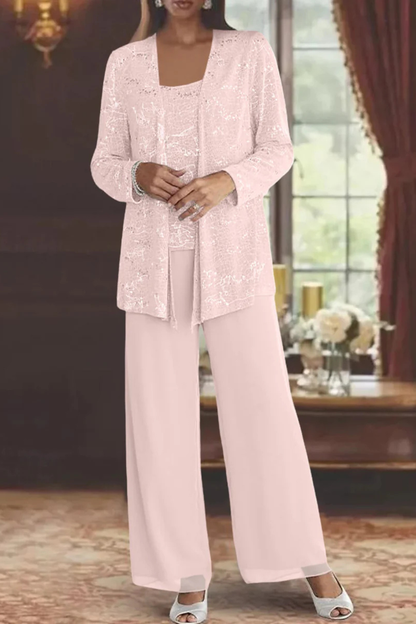 Sequin jacket and trouser set, final view