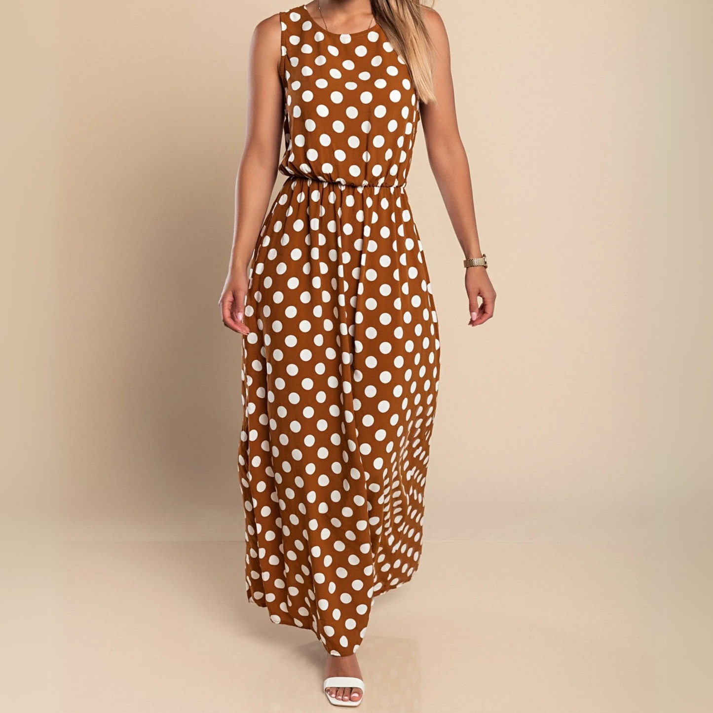 Priscilla | Polka Dot Maxi Dress