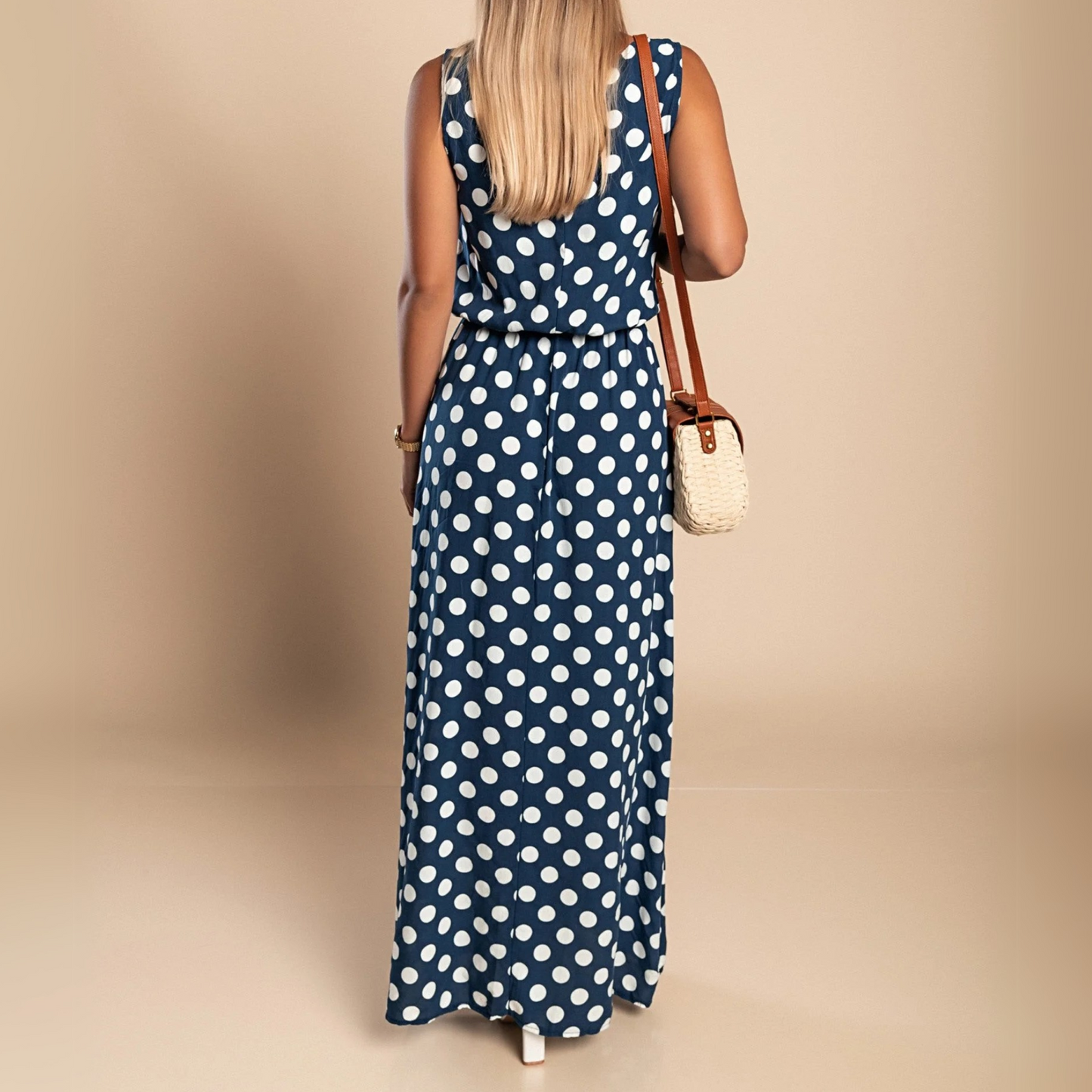 Priscilla | Polka Dot Maxi Dress