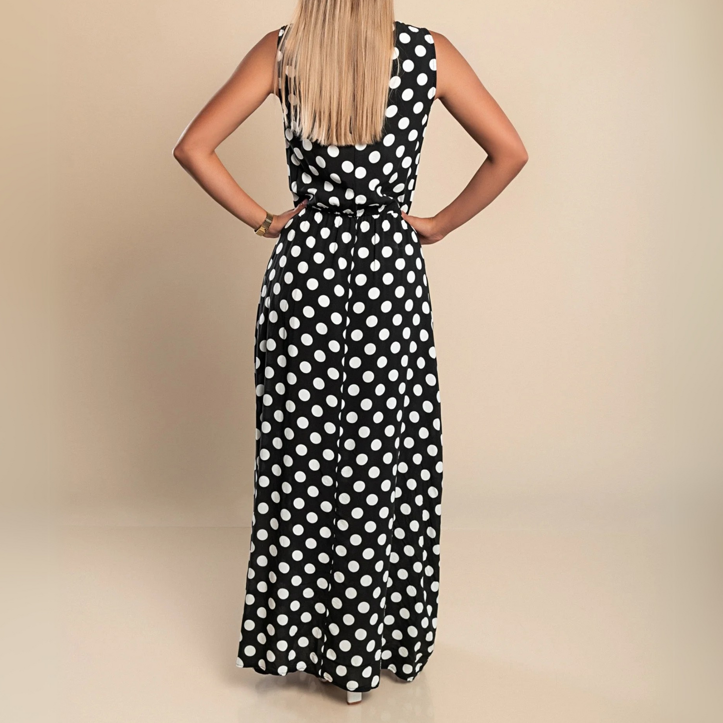 Priscilla | Polka Dot Maxi Dress