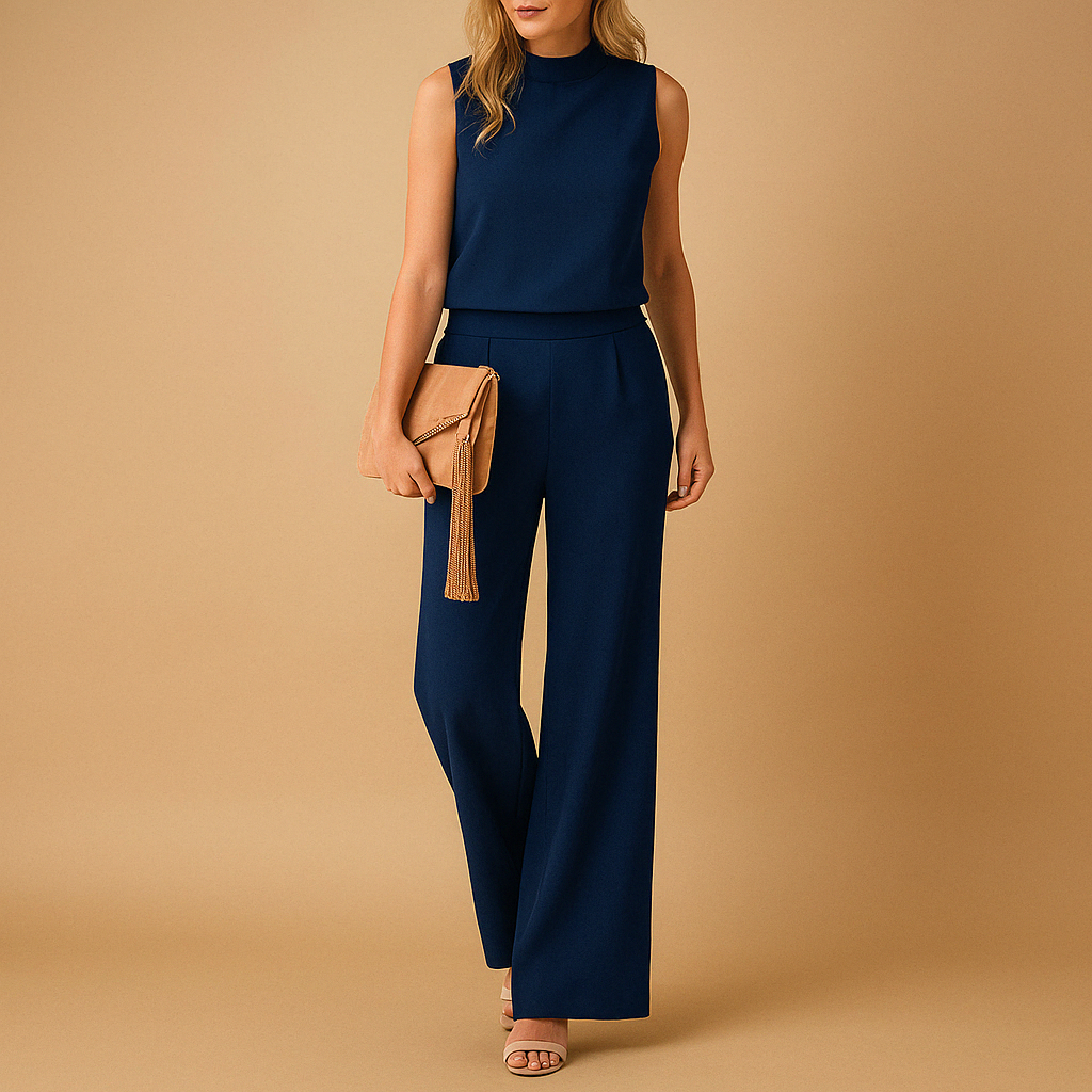 Sleeveless round neck jumpsuit for women