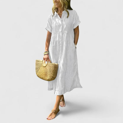 Claribel | Long Striped Midi Dress