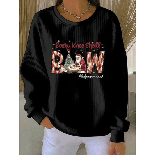 Bethany graphic Christmas sweater for women