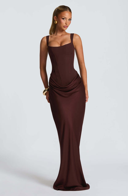 Édith | Corset Bodycon Maxi Wedding Guest Dress